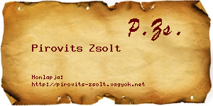 Pirovits Zsolt névjegykártya